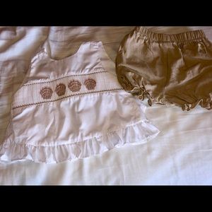 Shocked seashell swing back top with bloomers